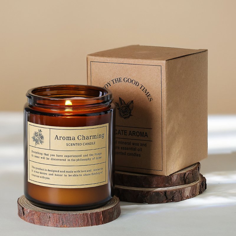 Wholesale Bulk Amber Glass Jar Soy Wax Scent Fragrance Candles Oil Custom Private Label Luxury Scented Candles