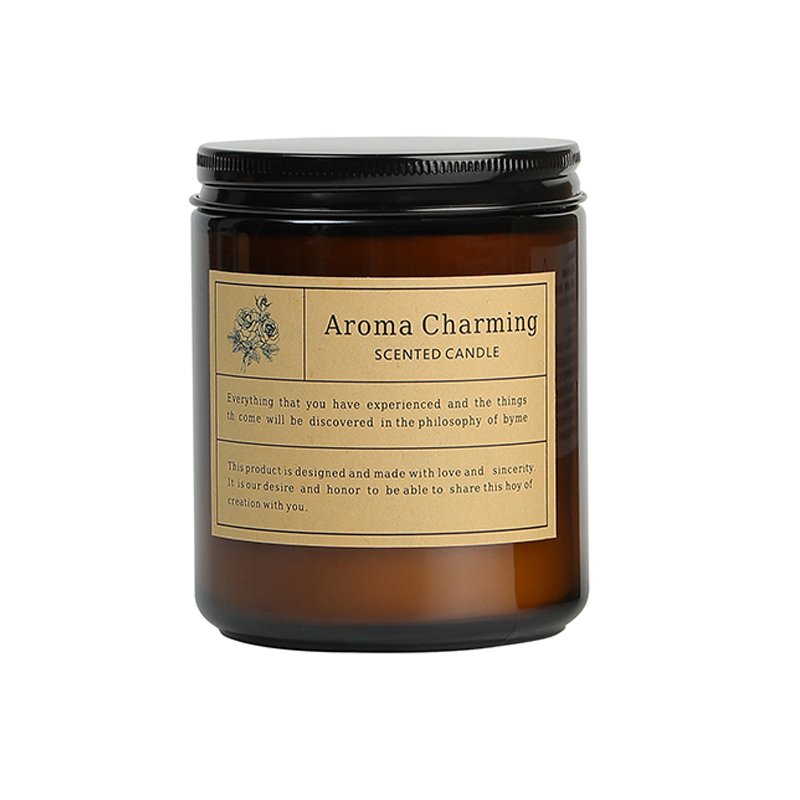 Wholesale Bulk Amber Glass Jar Soy Wax Scent Fragrance Candles Oil Custom Private Label Luxury Scented Candles