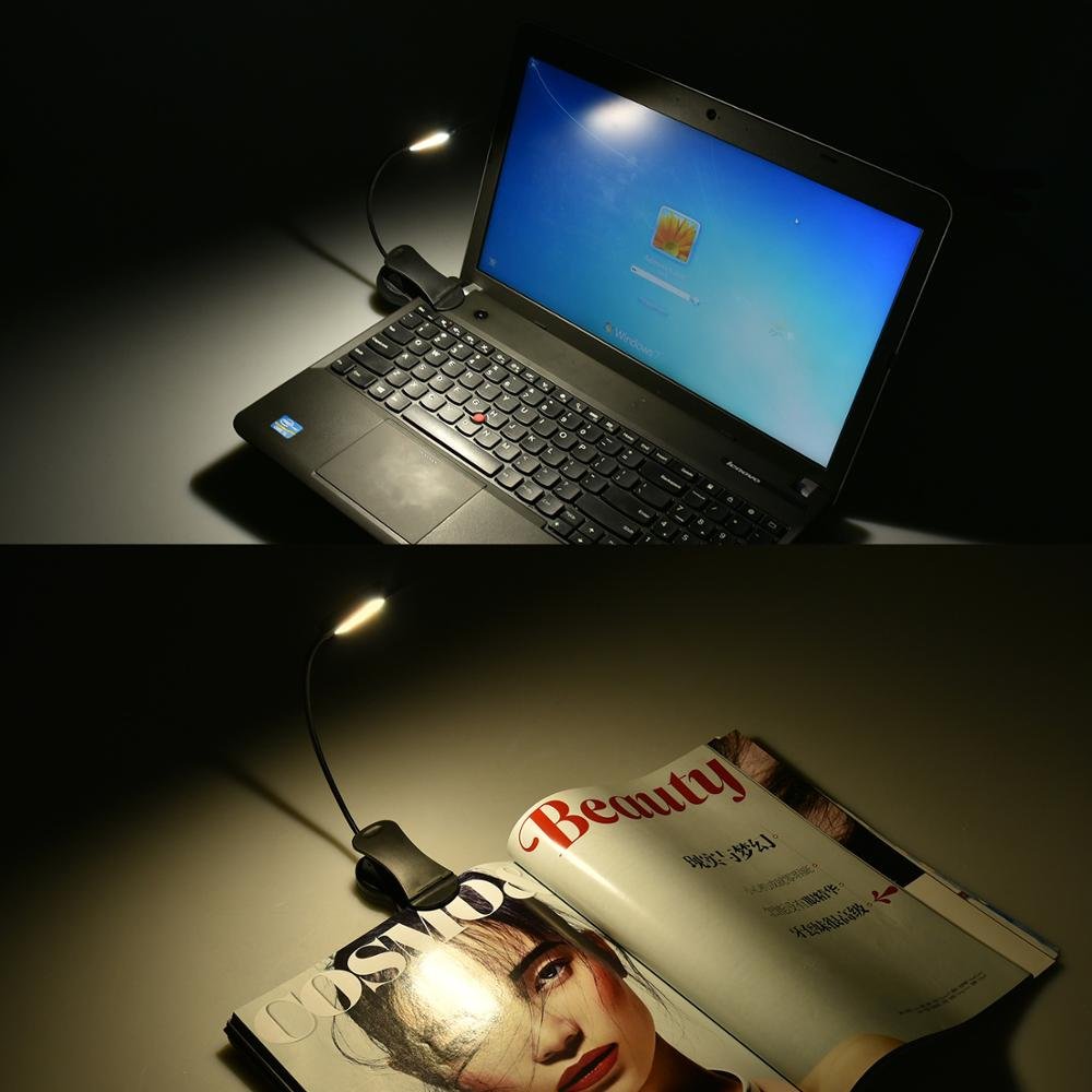 Rechargeable Book Light, usb rechargeable Clip on LED Book Lamp, 3 Colors x3 Levels Eye Care Reading Lights