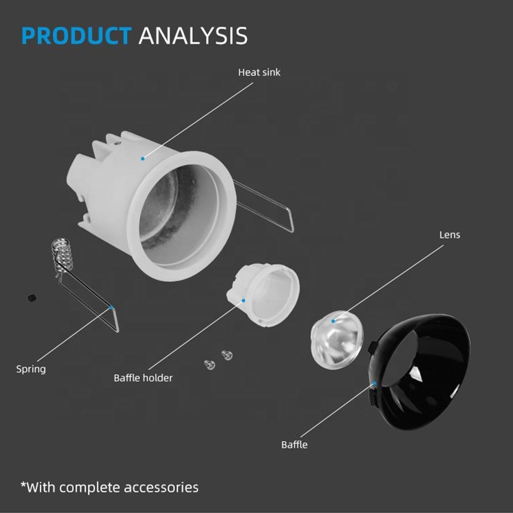 Wall Washer Mini Decorative Recessed Anti Glare Trimless COB Downlights Ceiling Office Hotel LED Spot Light