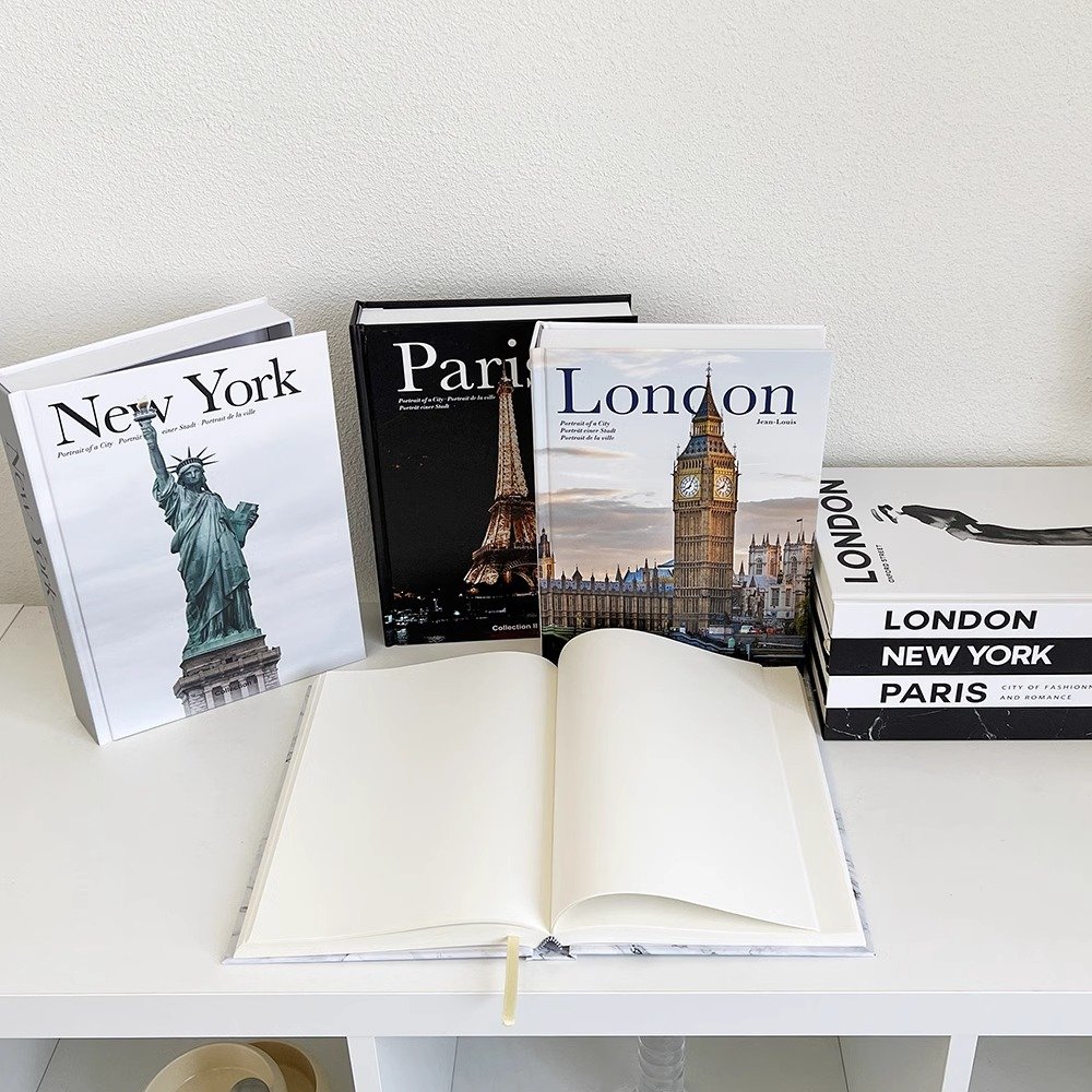 Fake Book Decoration Light Luxury Creative Simulation Book Large Storage Box Decoration Book Paris