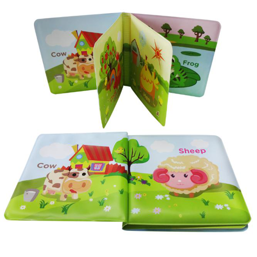 Esummi New Design Farm Animals Bath Book, PEVA Bath Book for Baby to Have Fun, Infant Favorite Bath Toys