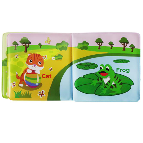 Esummi New Design Farm Animals Bath Book, PEVA Bath Book for Baby to Have Fun, Infant Favorite Bath Toys