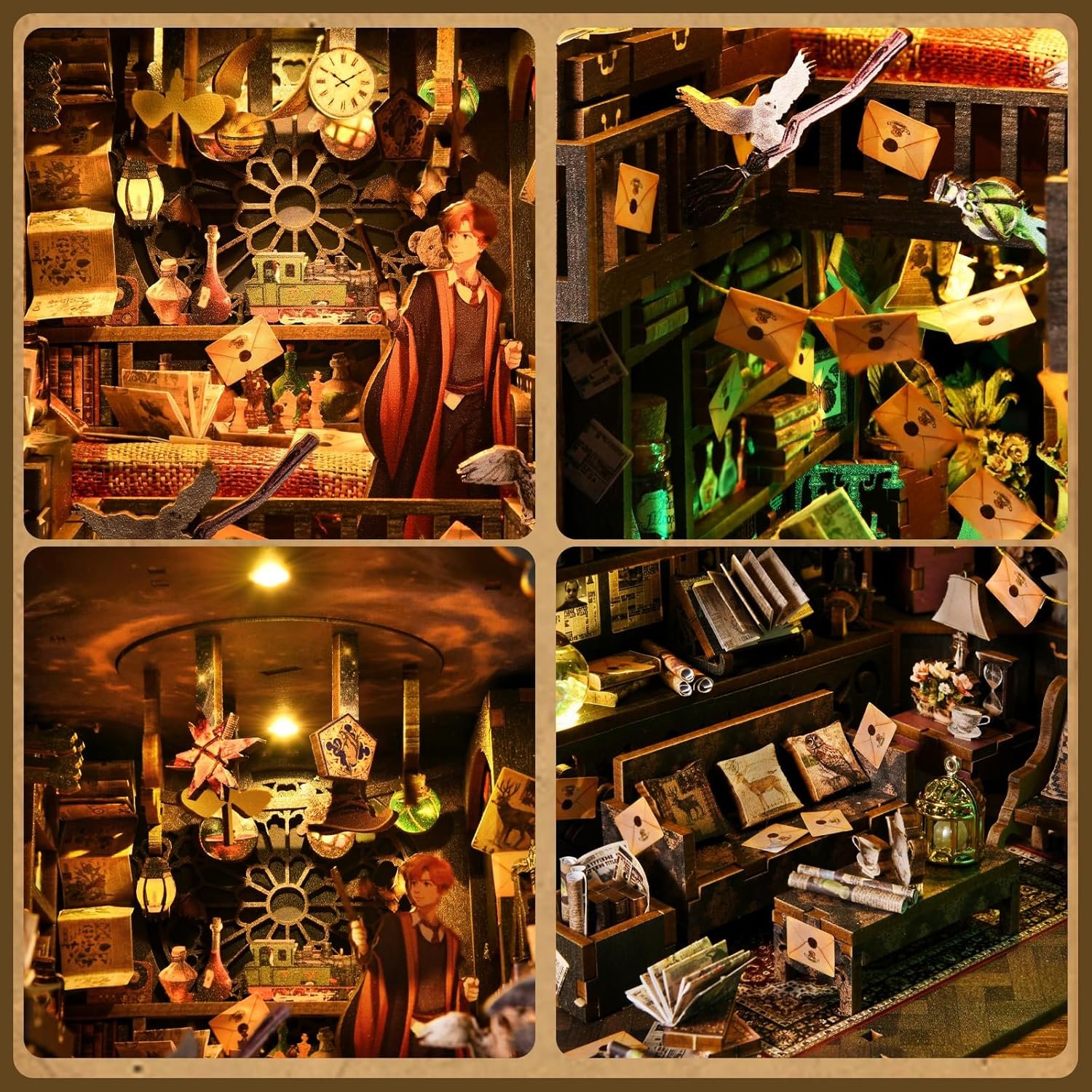 2024 The House of Magic Miniature House 3D Book Nook Kit Puzzle DIY Book Nook with LED Light