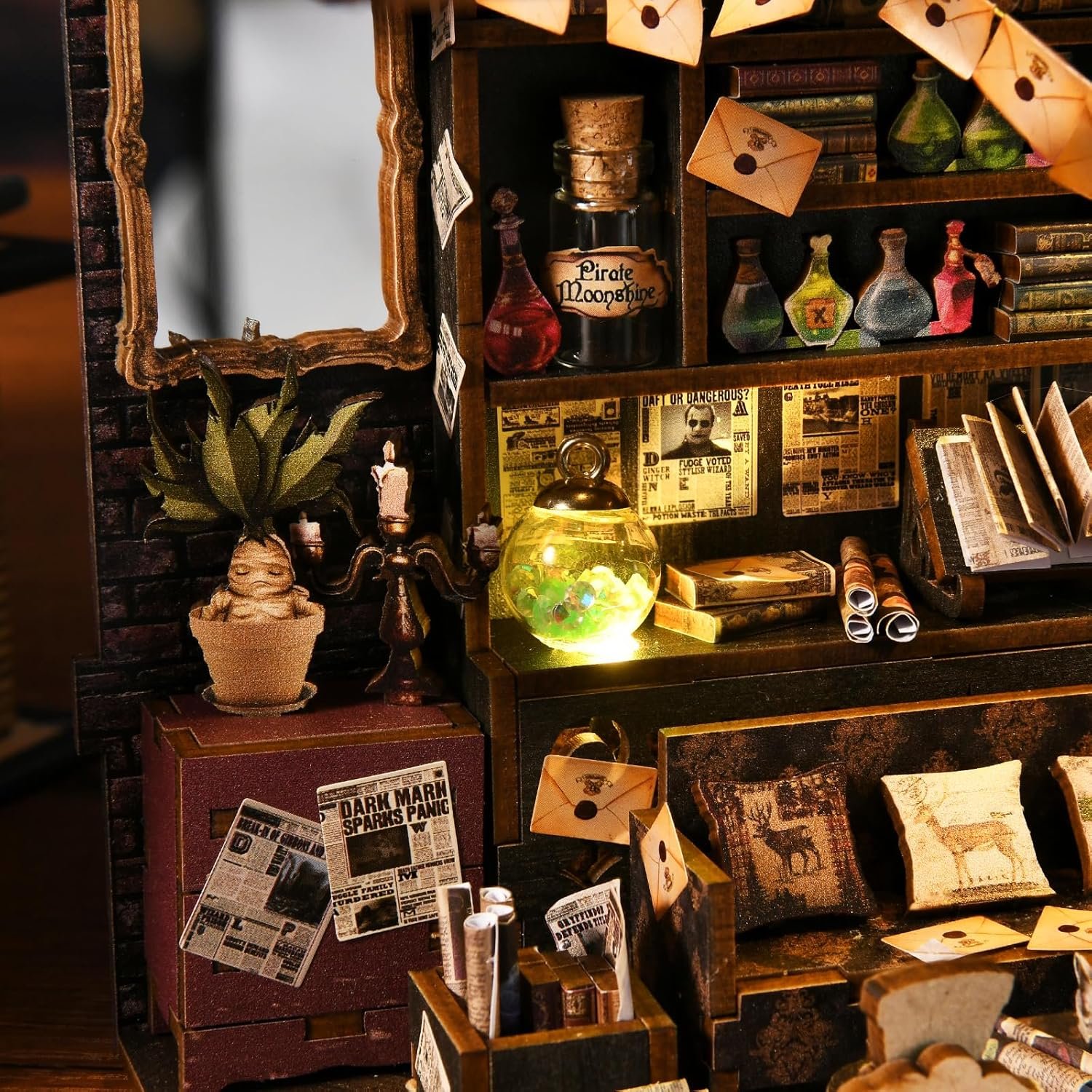 2024 The House of Magic Miniature House 3D Book Nook Kit Puzzle DIY Book Nook with LED Light