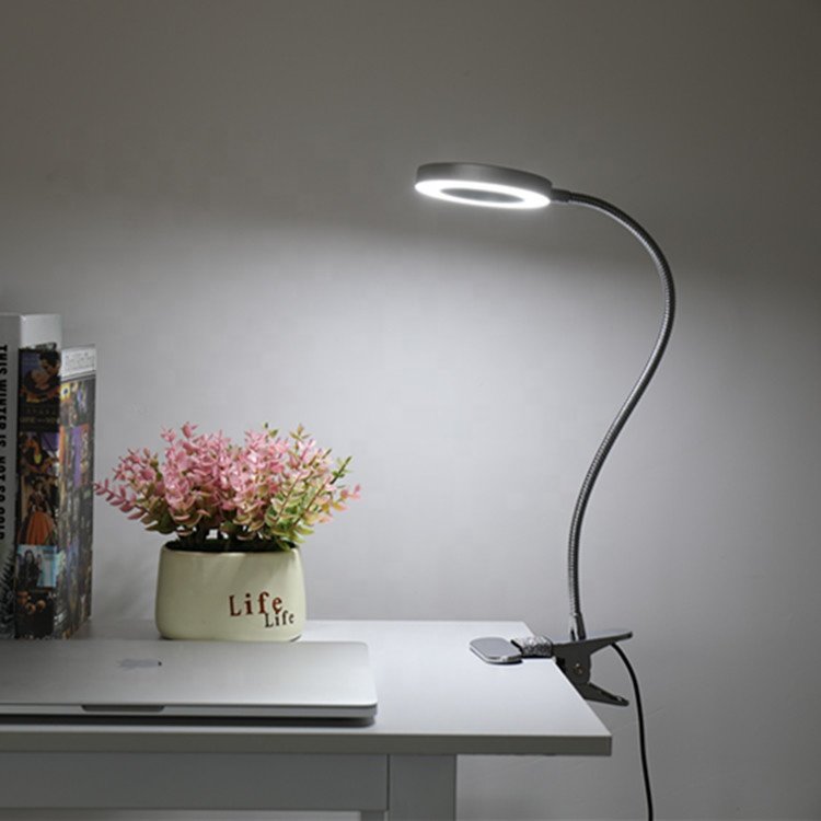 Factory direct portable mini usb led light desk lamp book reading flexible arm led desk lamp with led and magnifi