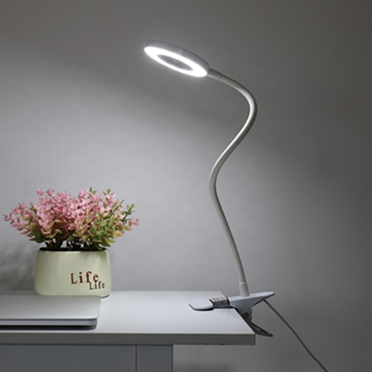 Factory direct portable mini usb led light desk lamp book reading flexible arm led desk lamp with led and magnifi