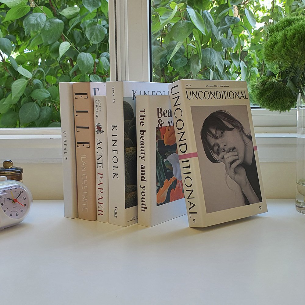 Fashionable faux books home decoration famous brand decor modern luxury books fake decorative book