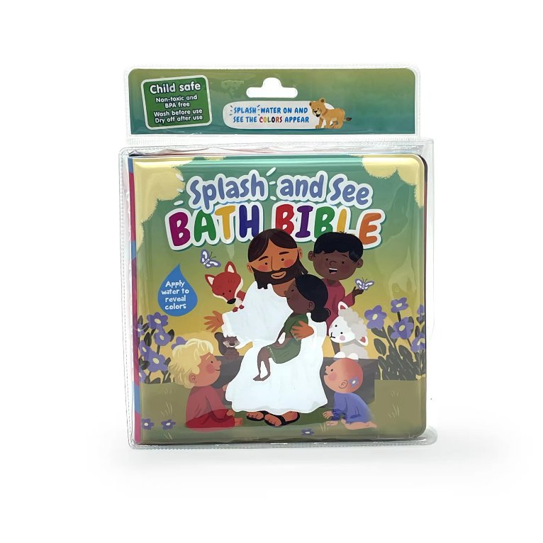 Custom Bible Bath Book with Soft PVC Bag Package Cute Cartoon PEVA Bath Book for Toddlers