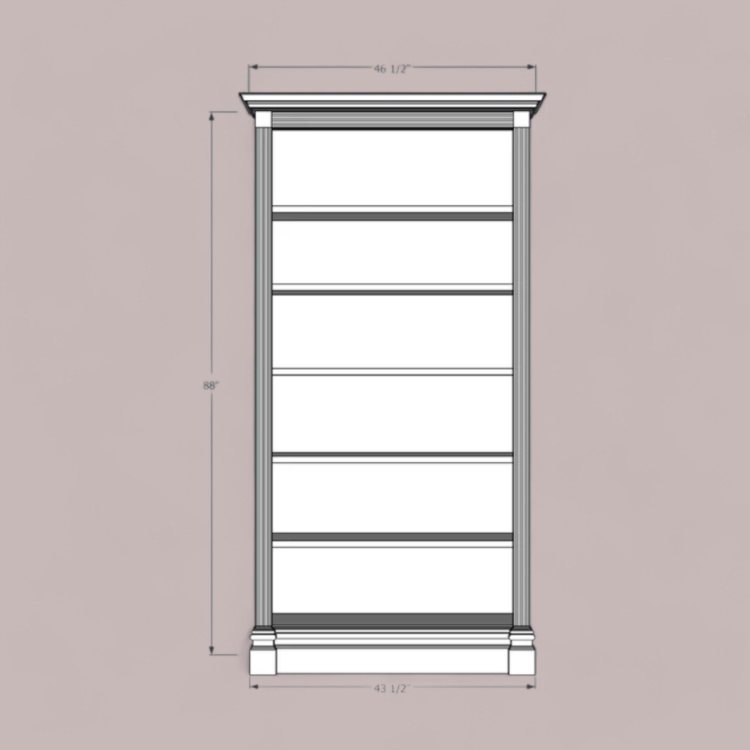 French Mahogany Wood White Bookshelf Hand Carved Removable Shelves Library Living Room Home Office Bedroom Home Furniture