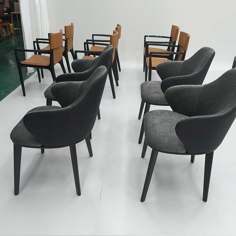 Modern minimalist home Nordic restaurant solid wood chairs, backrests, stools, casual chairs, light luxury designer book chairs