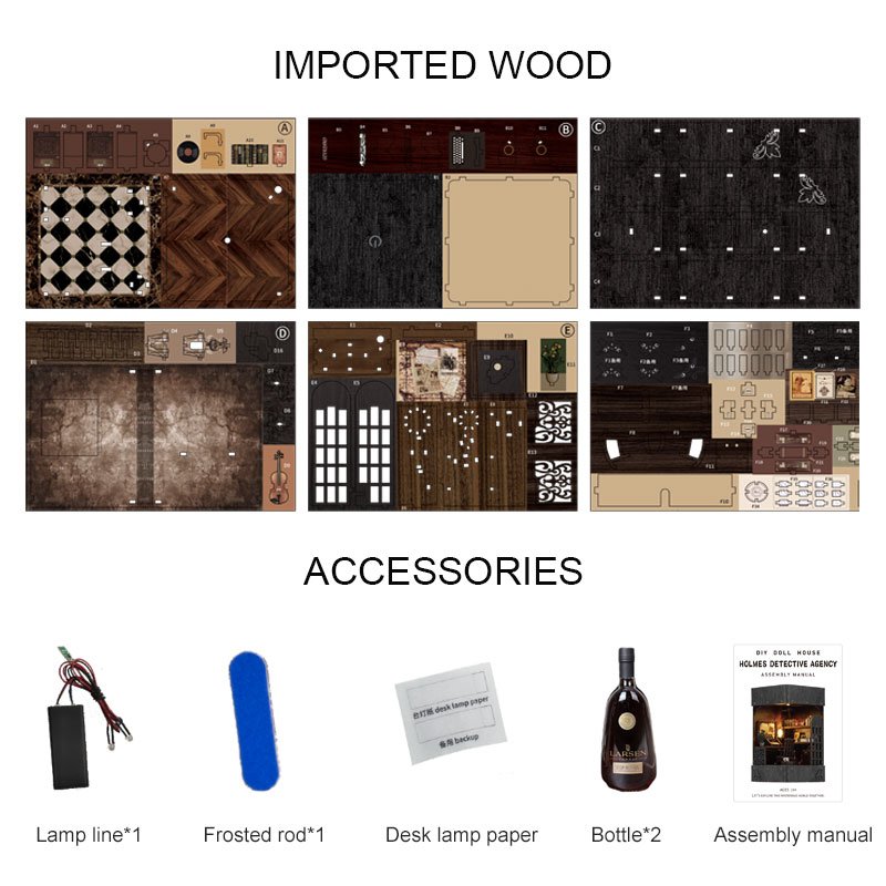 Wholesale book nook miniature book nook puzzle 3d wooden puzzle bookend diy book nook kit