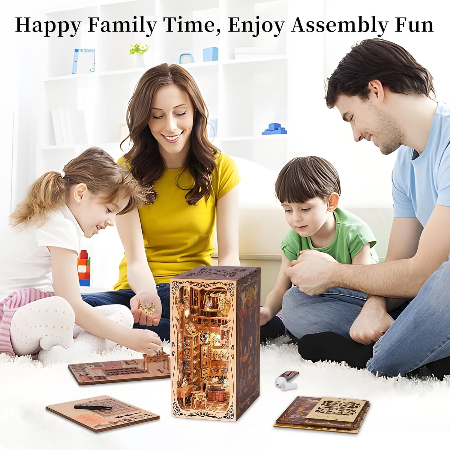 Hot Sale Aslowsnail Gorgeous Wardrobe of Duchess 3D Book Nook Kit DIY Book Nook with LED Light