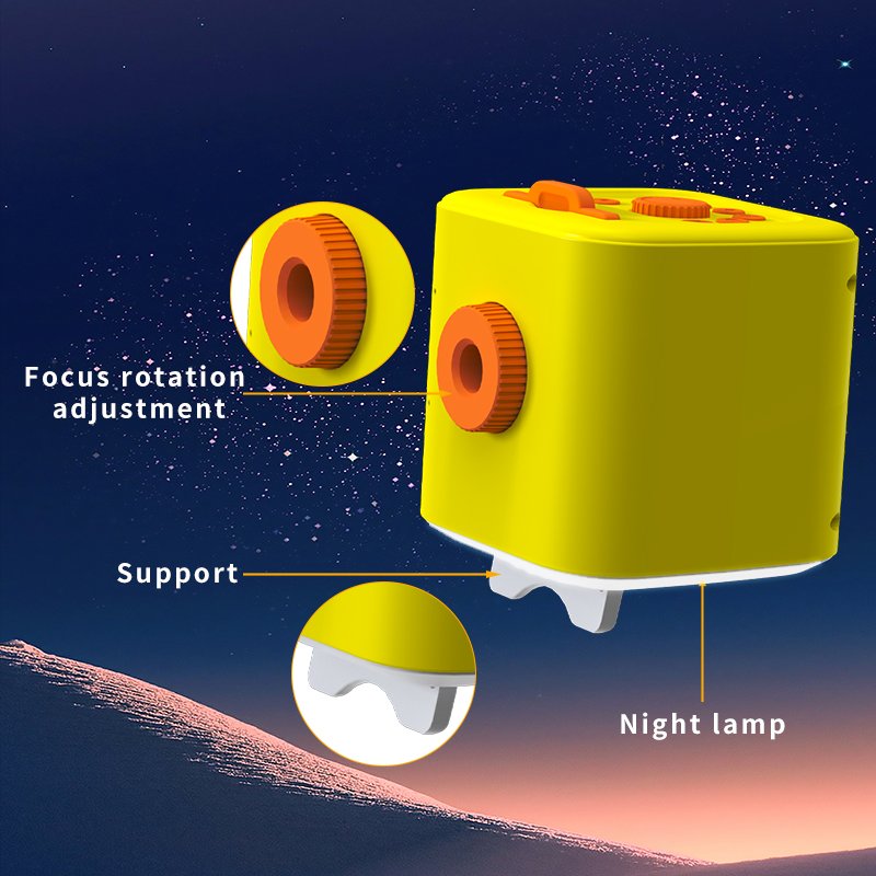 Customized contents kids bedtime learning projector night light story book with audio