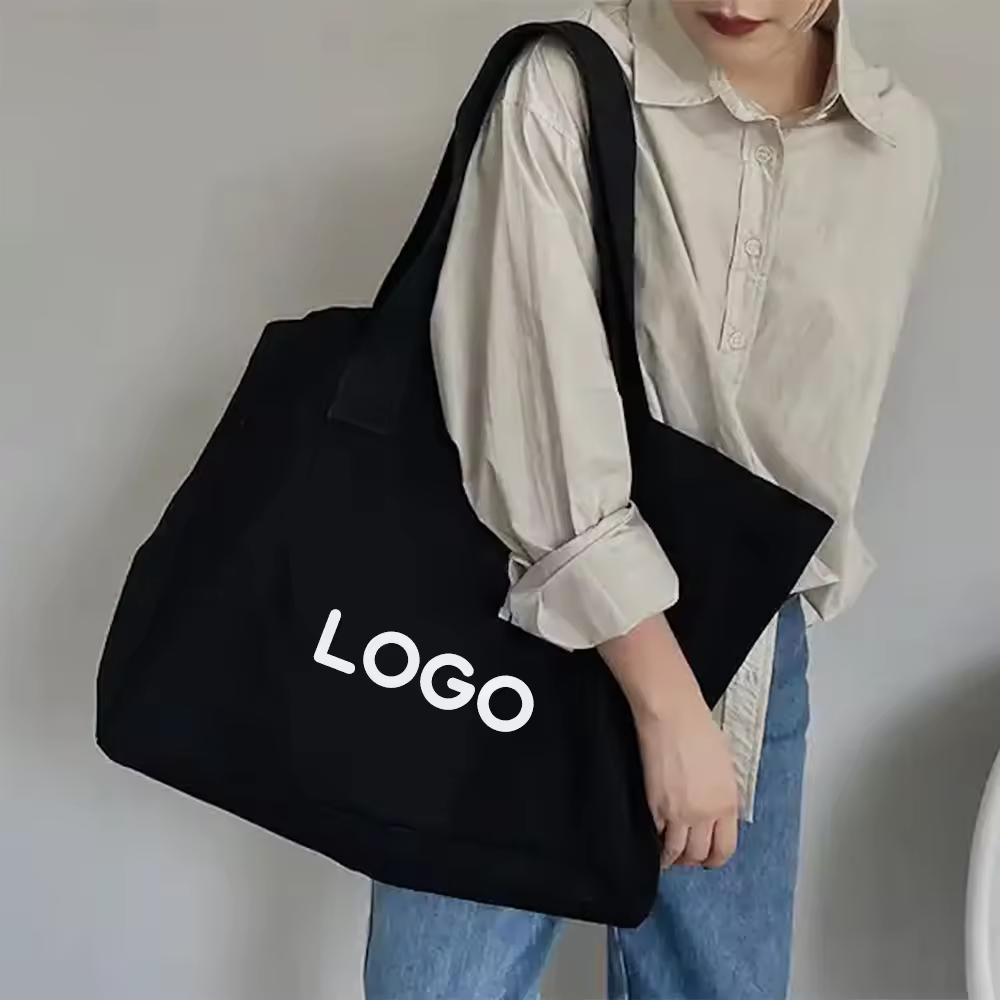 Custom Logo Natural Extra Large Cotton Tote Bag Canvas Tote Bags With Custom Printed Logo