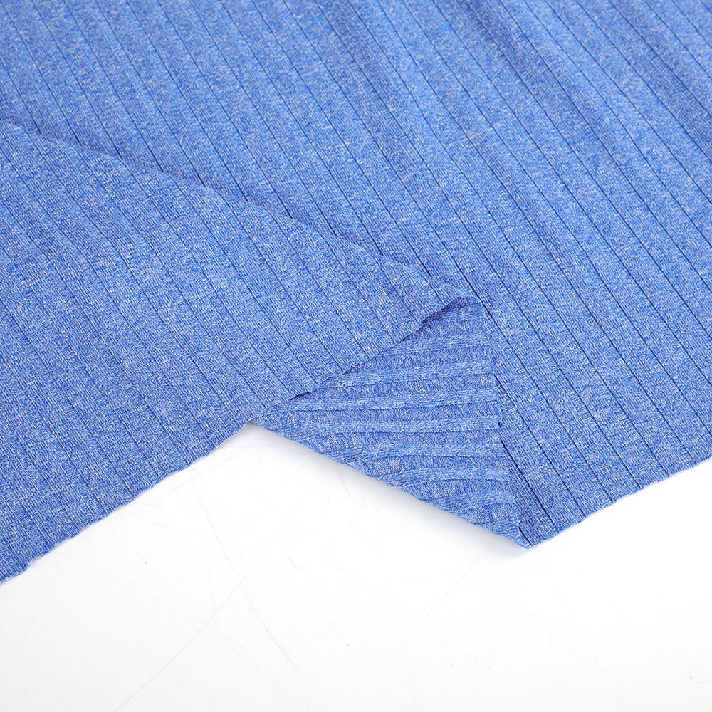 Good Stretch Light Weight 93% Recycle Polyester 7% Spandex Cation Cationic Stretch Rib Knit Fabric For Skirts