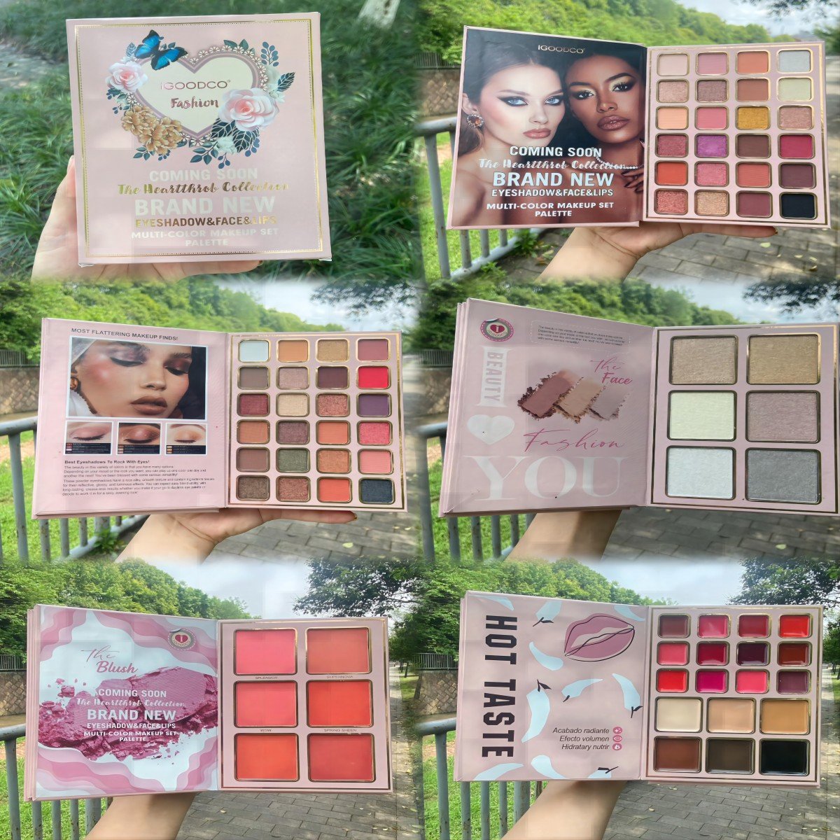 Book-Style 78-color Matte Glitter Eyeshadow Cosmetic Highlighter Blush Lip Gloss Concealer Multi-functional Makeup Palette