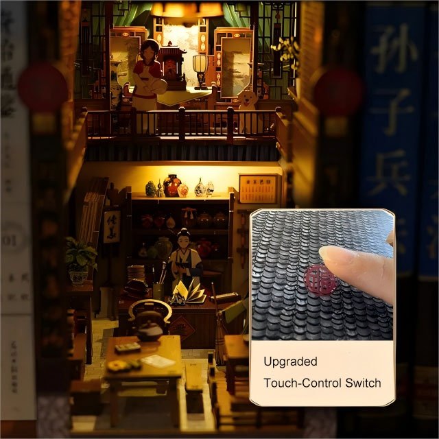 Wholesale Aslowsnail CH01 Chinese Film My Own Swordsman Bookends 3D Book Nook Kit Puzzle DIY Book Nook with LED Light