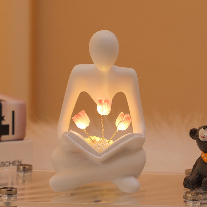 Bouquet Handmade New Creative Decoration Bedroom Decoration Gift Girlfriend a birthday present DIY Tulip Night Light