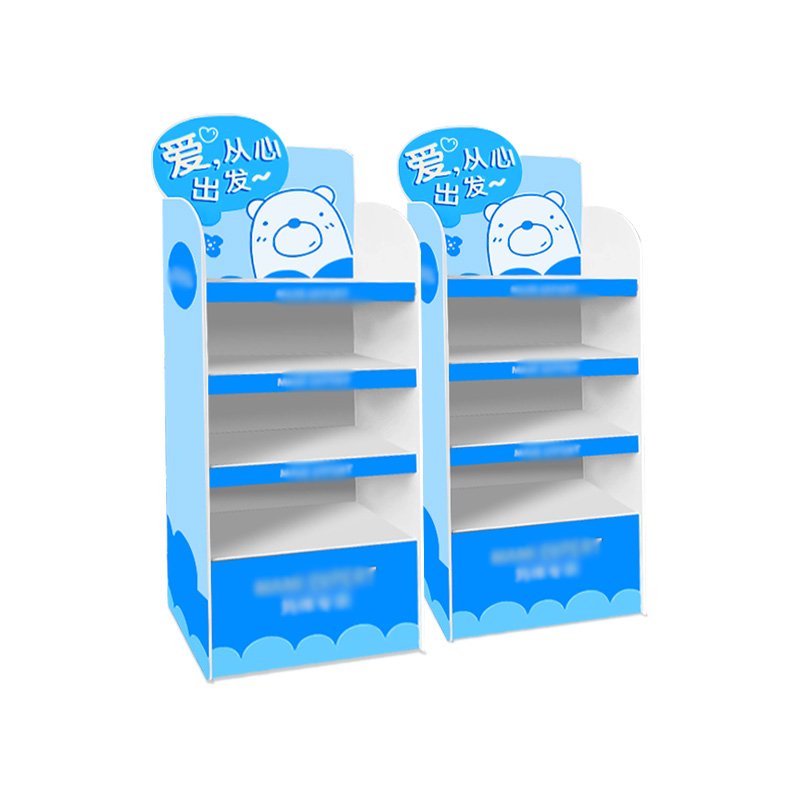 Custom Supermarket Counter PVC Product Table Display Stand with Advertising on The Surface