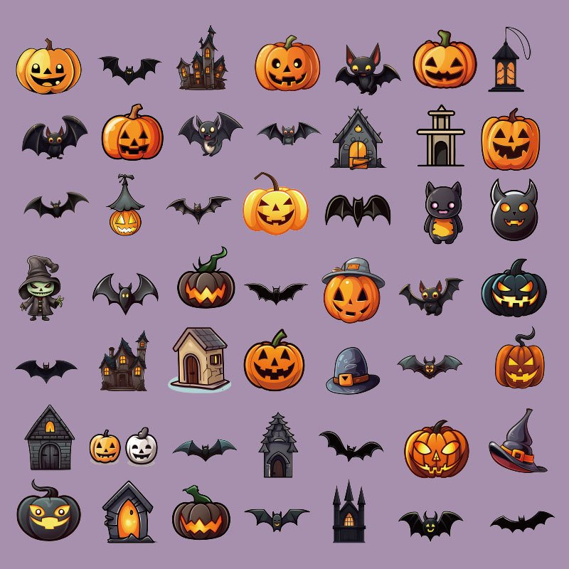 Halloween Theme cute decals self-adhensive sticker Pumpkin night light Ghost die-cut vinyl stickers decoration for Halloween Eve