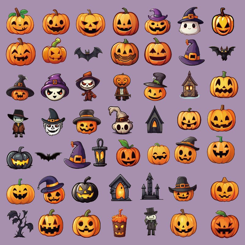 Halloween Theme cute decals self-adhensive sticker Pumpkin night light Ghost die-cut vinyl stickers decoration for Halloween Eve