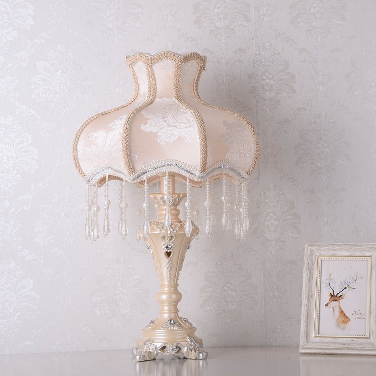 Hot sales wedding table Lights E27 European bedside table lamp classic Vintage Turquoise fabric Floor lamp for hotel bedroom
