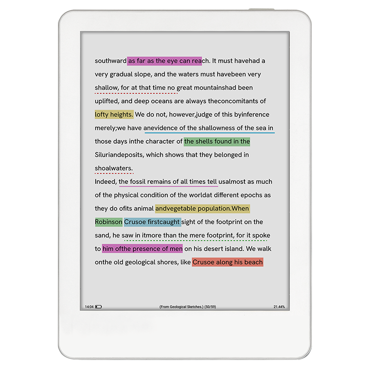whole sale 6 Inch Wifi colorful Eink E-reader E Book Touch Screen Android 11 Ereader Ebook