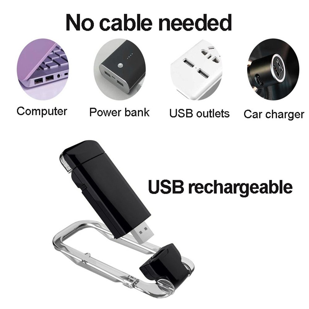 Folding Mini LED Book Reading Light USB Rechargeable Clip On Bookmark Light With Clip Portable Dimmable for Reading