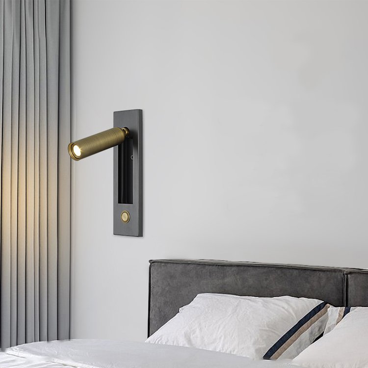 Indoor Wall Lamp Led Lamp Metal Push Switch On Plate Can Adjusted