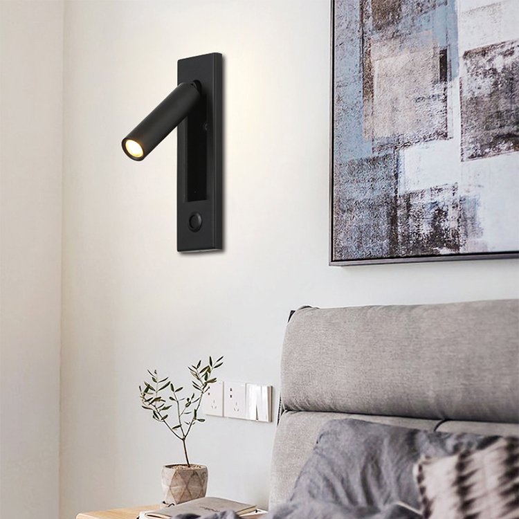 Indoor Wall Lamp Led Lamp Metal Push Switch On Plate Can Adjusted