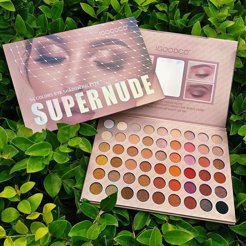 wholesale 54 color boxes eye shadow cardboard gift packaging boxes makeup eyeshadow glitter makeup eyeshadow sets