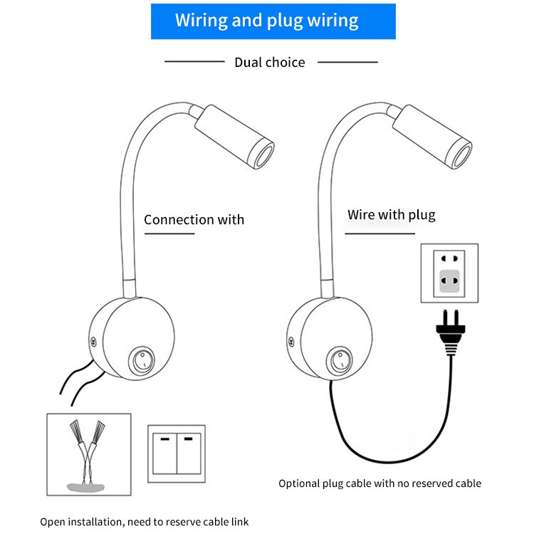 Bedroom Wall Lamp With Switch Plug Desk Lamp Simple Study Bedside Lamp