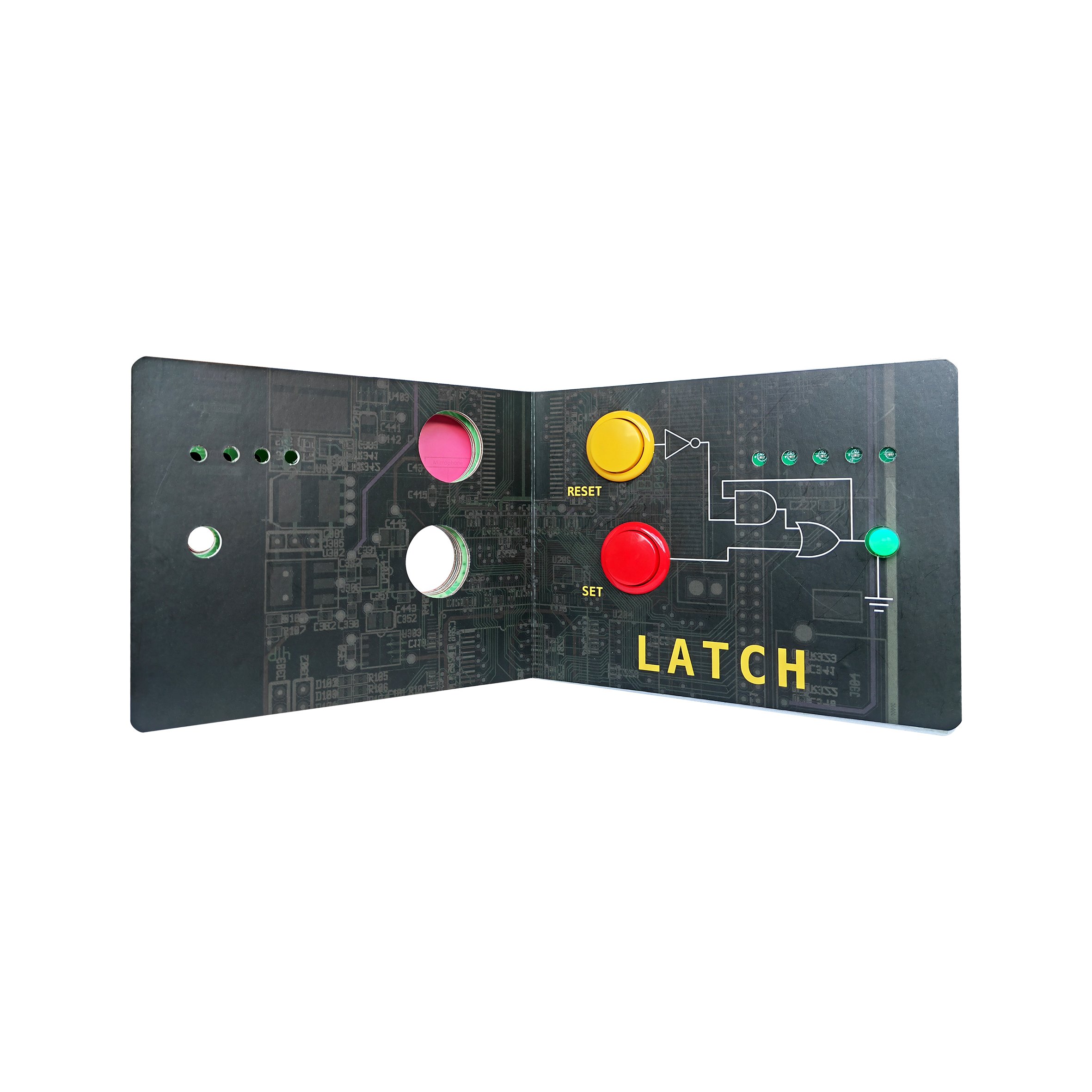 Children's button push LED bulb lighting intelligent training knowledge board book printing will light up the picture book