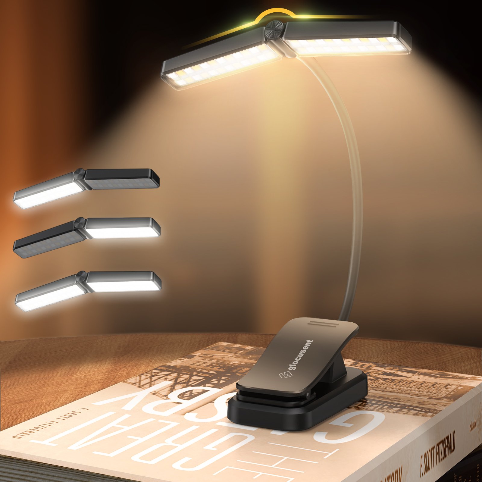 2024 New Design Perfect Book Accessories Reading Light 48-LED Wingy Book Light for Book Lovers
