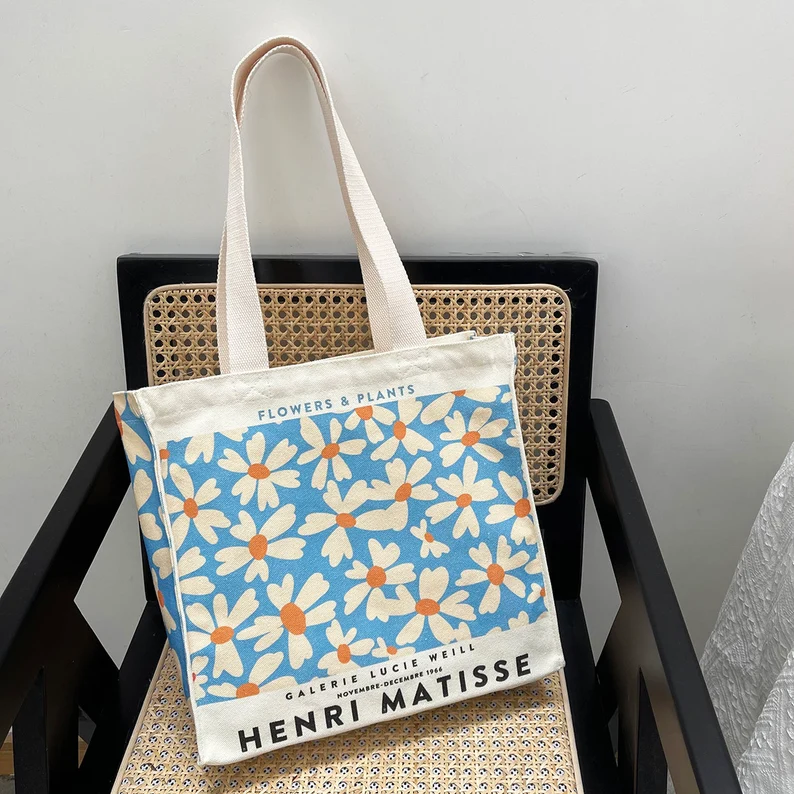 Wholesale Small Large Custom Full Printing Cotton Canvas Tote Bags With Custom Printed Logo