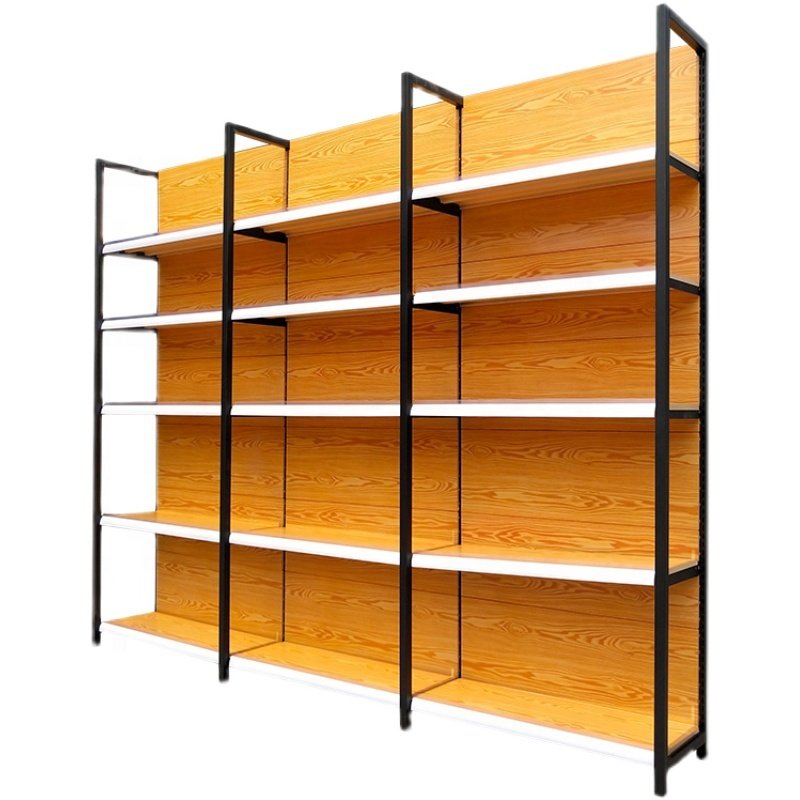 Wall Rack Wooden Metal Shelf for display shop wooden storage shelf floatingdisplay racks