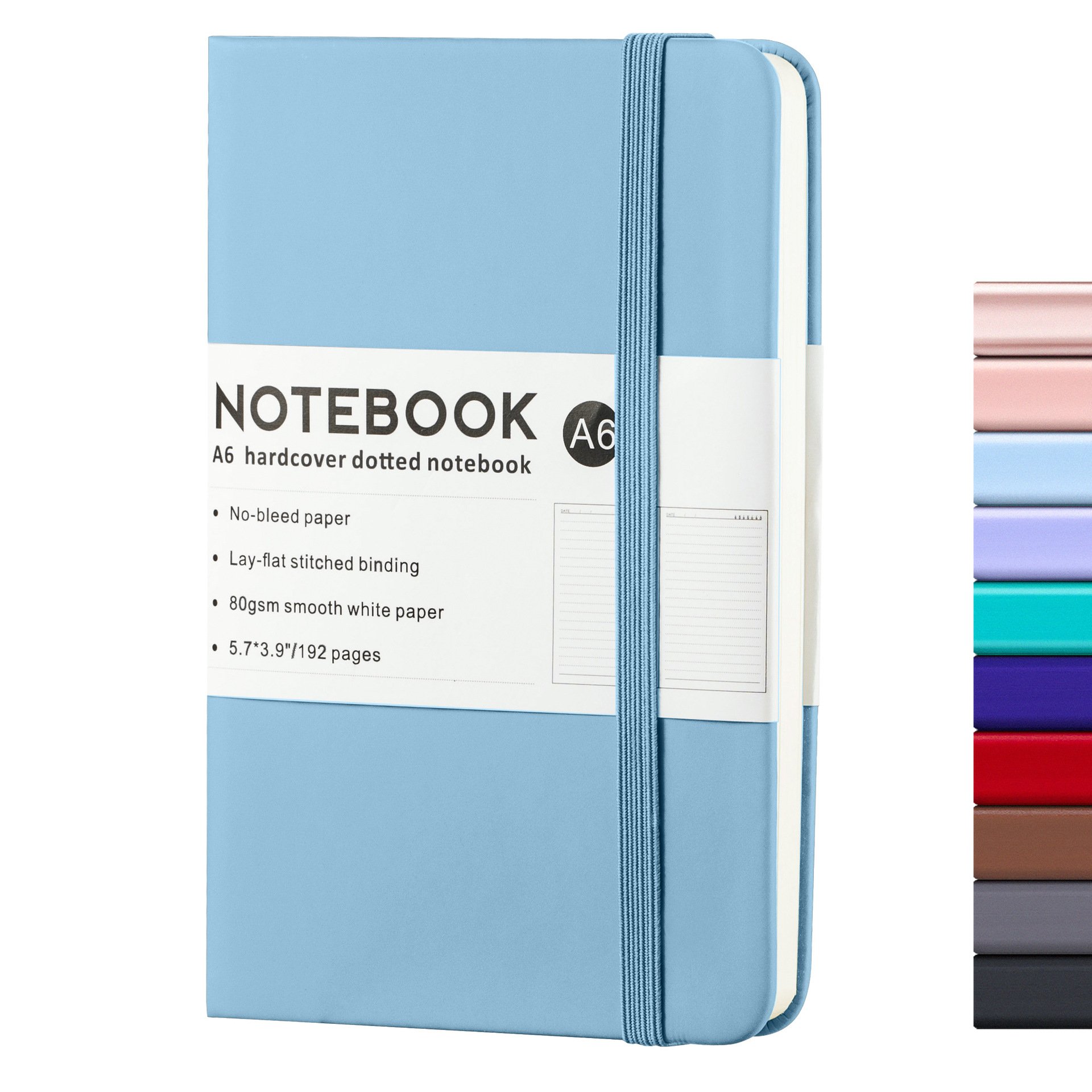 Wholesale Custom A5A6 with Elastic Strap Pu Journal Diary Notebook Printed Logo Diary Notepad Note Book Popular