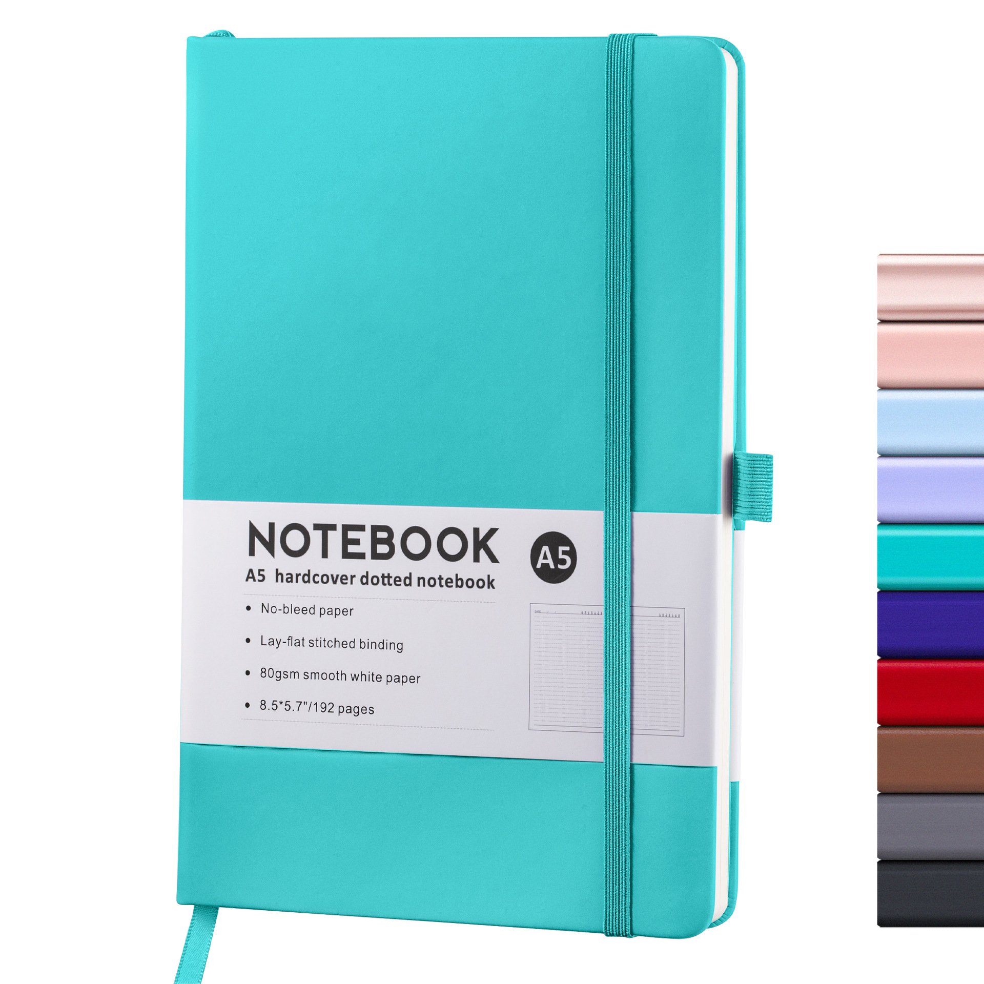 Wholesale Custom A5A6 with Elastic Strap Pu Journal Diary Notebook Printed Logo Diary Notepad Note Book Popular