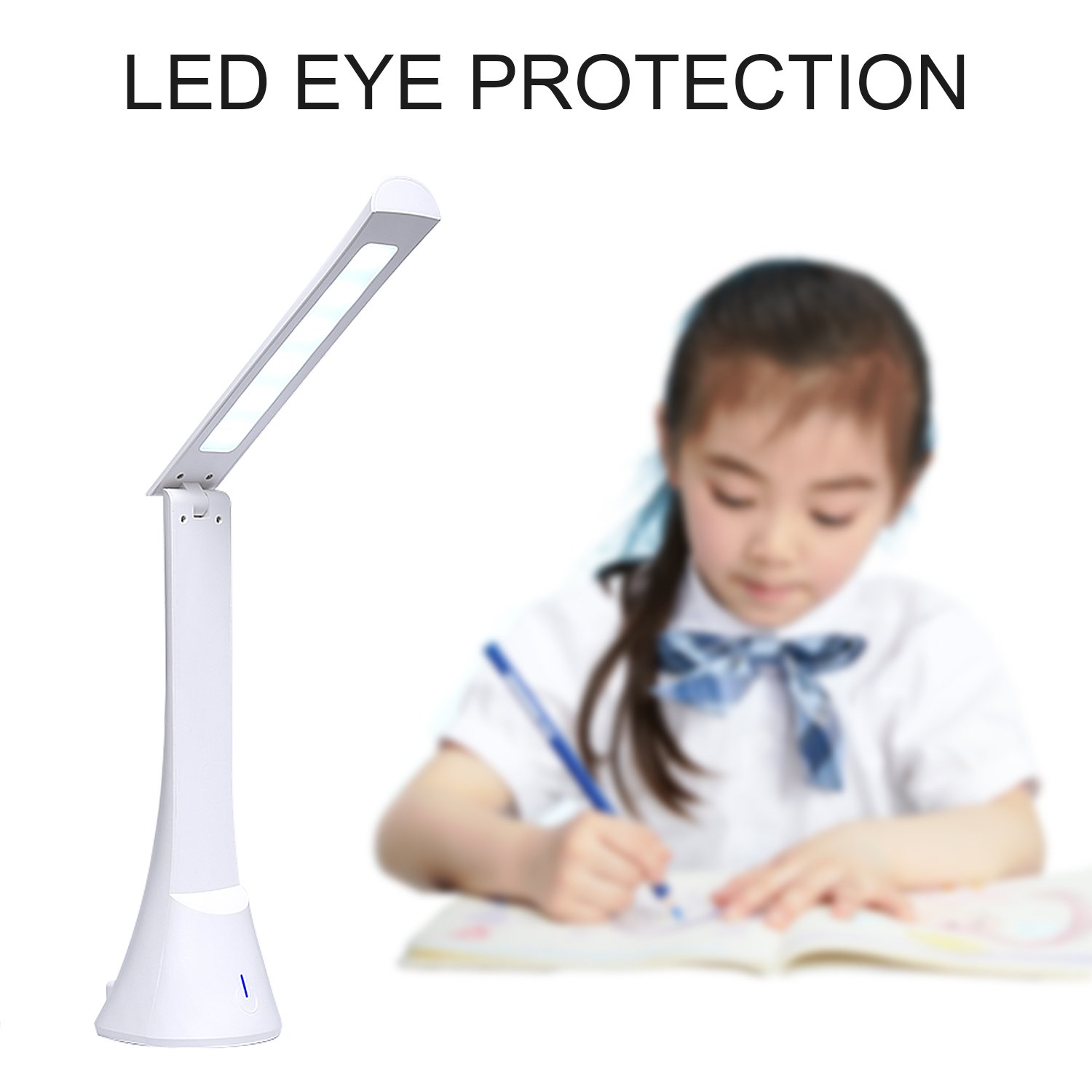 Hot selling energy saving LED color folding eye protection book reading desk table lamp