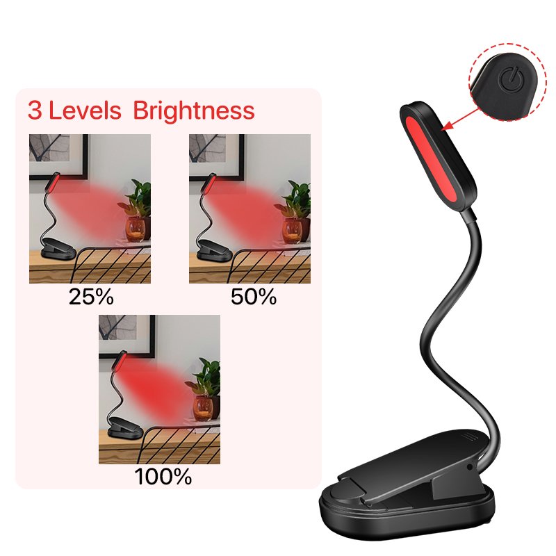 Eye Care Small LED Book lamp light Reading Light Battery Powered Clip-On Book Lamp
