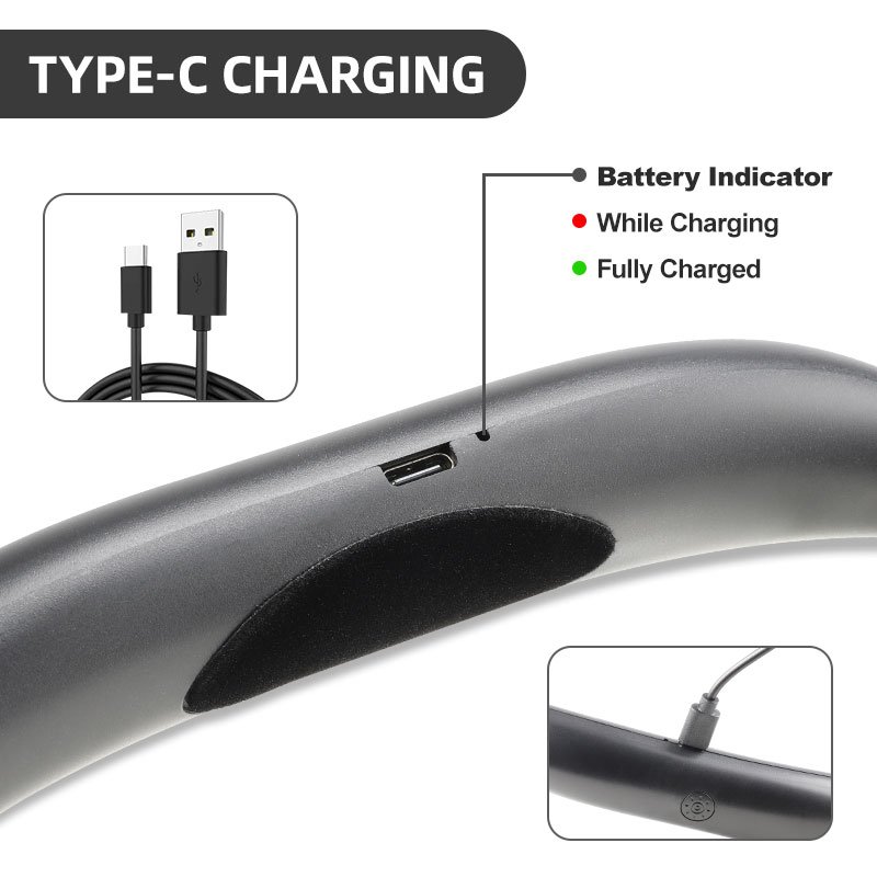 3 Colors Portable Type-C USB Rechargeable Book Light Flexible Hands-free LED Neck Reading Lights