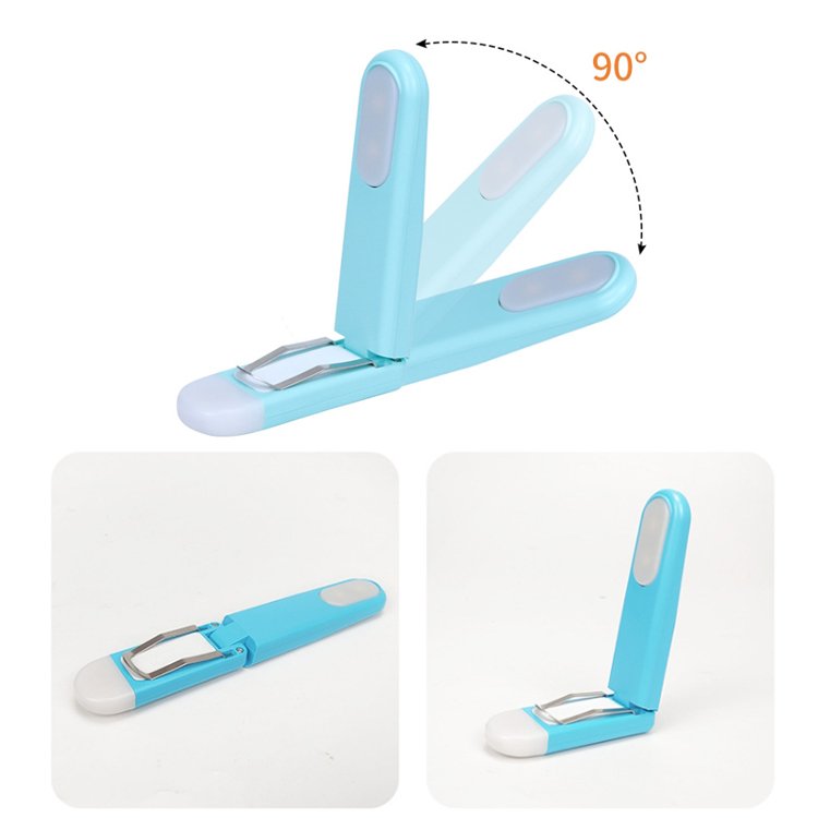 New Design Cute 3 Light Colors LED USB Rechargeable Book Light Brightness Adjustable Bookmark Reading Light in Bed