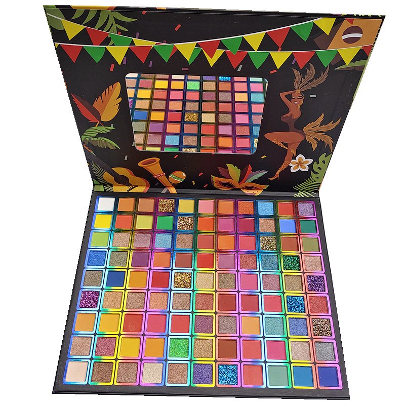 99 colors high quality private label eyeshadow palette book blush powder highlighter pallette plate makeup pallete