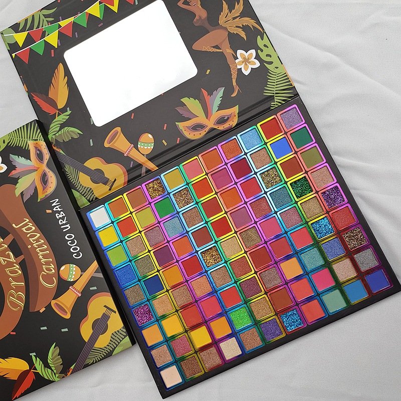 99 colors high quality private label eyeshadow palette book blush powder highlighter pallette plate makeup pallete