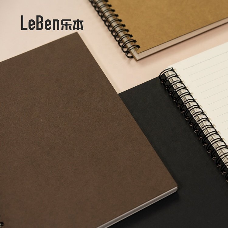 Wholesale Printed Classmate Double Wire A5 Spiral Kraft Notebook Note Books