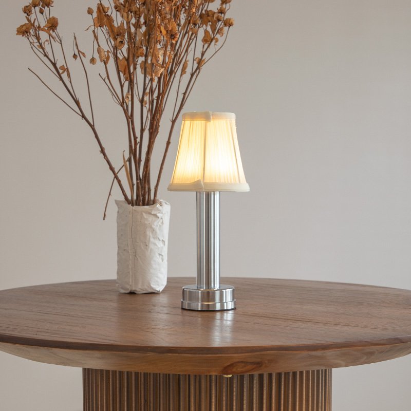 Cordless Battery LED Table Lamp 2 Lighting Modes Dimmable Light Portable Desk Rechargeable Lamps For Restaurant