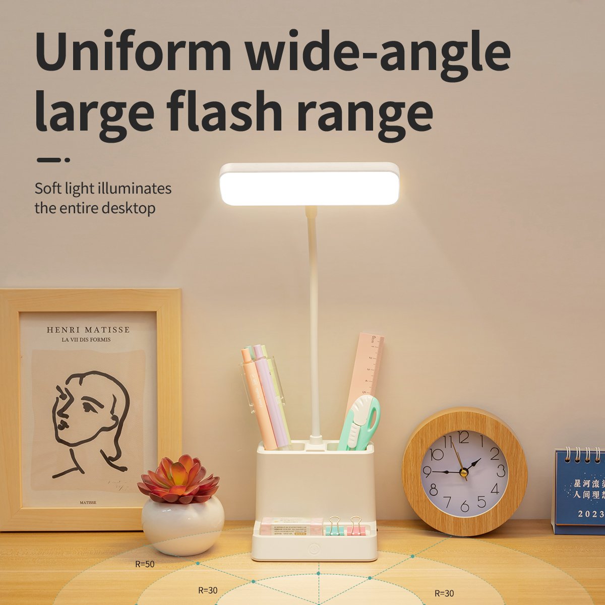 Wholesale Study Reading Light Book Foldable Wireless Lampe De Led usb Cordless Batter Rechargeable Bedside Desk Lamp Table Lamps