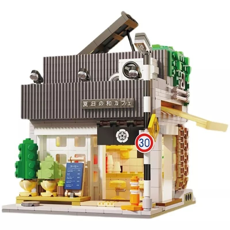 2024 Mork 10211 Book Library City Street View MOC Building Blocks Cada C66007 Coffee Construction Bricks Sets With Light