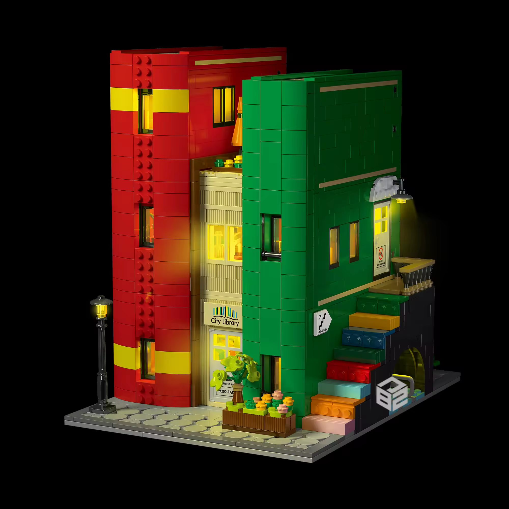 2024 Mork 10211 Book Library City Street View MOC Building Blocks Cada C66007 Coffee Construction Bricks Sets With Light